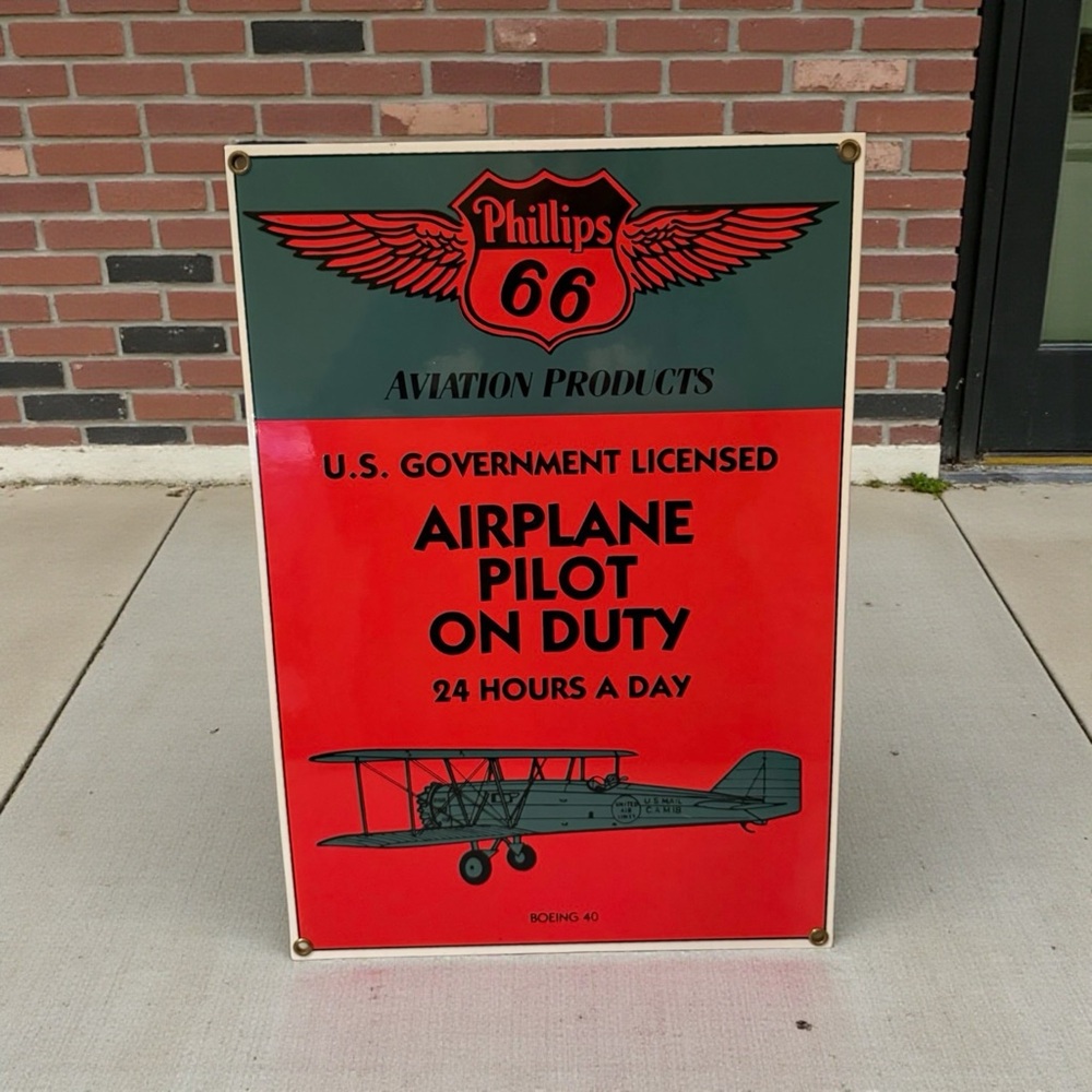Philips Aviation Products Red and Black Poster